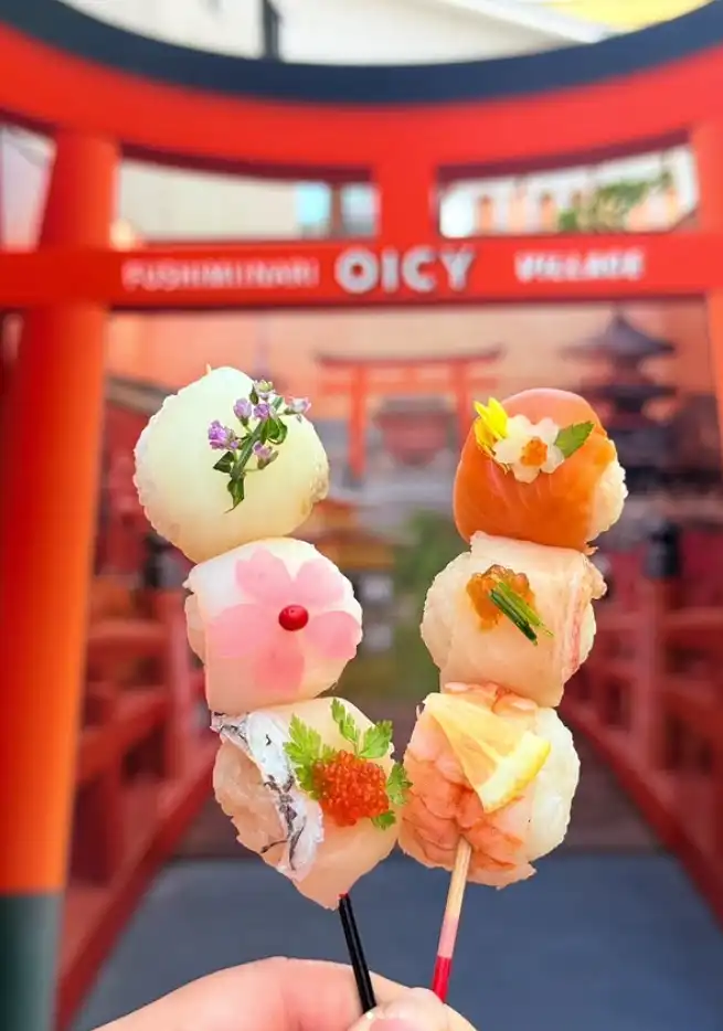ひと口サイズで楽しめる、彩り豊かな手毬寿司串 Colorful, Bite-Sized Temari Sushi Skewers